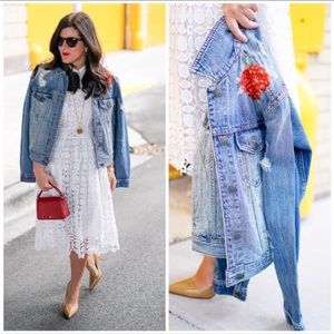 American Eagle Embroidered Boyfriend Jean Jacket